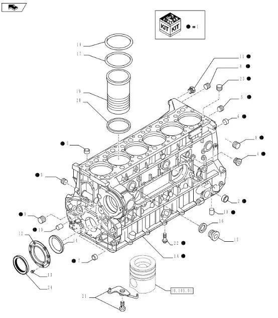 504105812 - Блок цилиндров ДВС